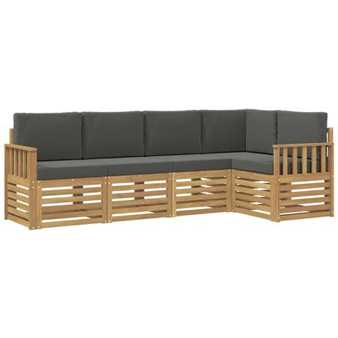 Set di divani da esterno 5 pcs Bianco e Antracite - Foto 1