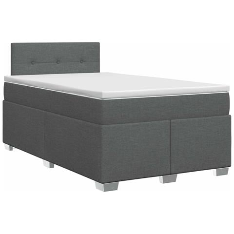Letto box spring con materasso Grigio Scuro 120 x 190 cm - Foto 1