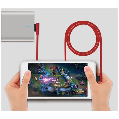 Cavo King Usb - Type-c Ad Angolo 90° Rosso - Foto 1
