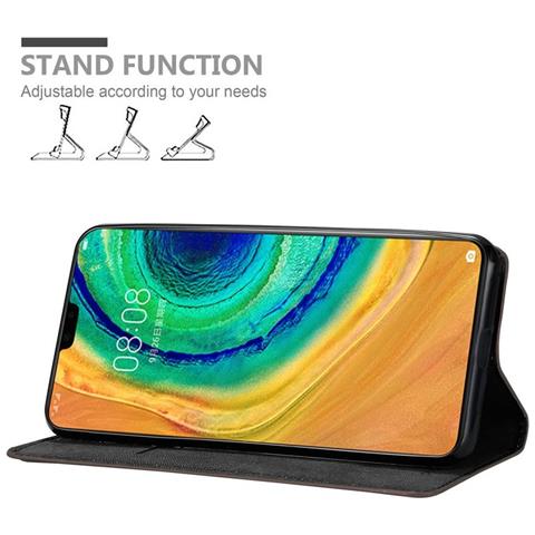 Custodia Compatibile Con Huawei Mate 30 In Bruno Caffè - Coperchio Protettiva Con Chiusura Magnetica, Funzione Stand E Tasca Per Le Carte - Foto 2