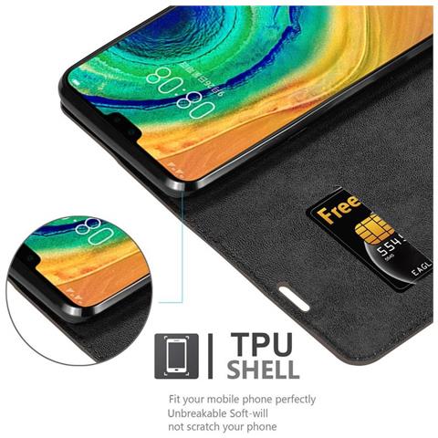Custodia Compatibile Con Huawei Mate 30 In Bruno Caffè - Coperchio Protettiva Con Chiusura Magnetica, Funzione Stand E Tasca Per Le Carte - Foto 5