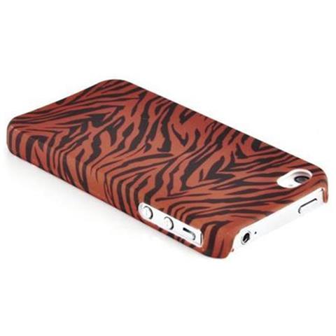 Cadorabo Custodia Compatibile Con Apple Iphone 5 / Iphone 5s / Iphone Se Con Stampa Brown Tiger - Hard Case Coperchio Protettivo Con Design Alla Moda - Foto 2