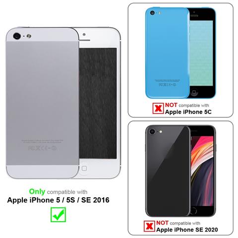 Cadorabo Custodia Compatibile Con Apple Iphone 5 / Iphone 5s / Iphone Se Con Stampa Brown Tiger - Hard Case Coperchio Protettivo Con Design Alla Moda - Foto 4