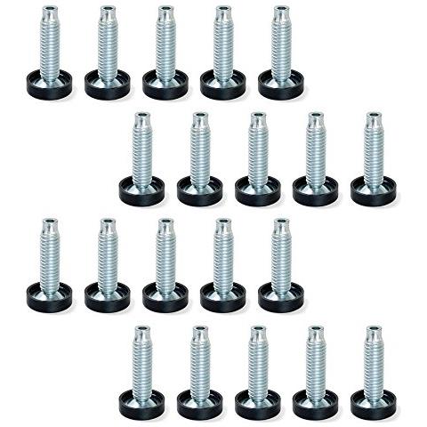 2020805 Piedino A Vite Regolabili Per Mobili, Zincato, M10 X 30mm, Set Di 20 Pezzi - Foto 1