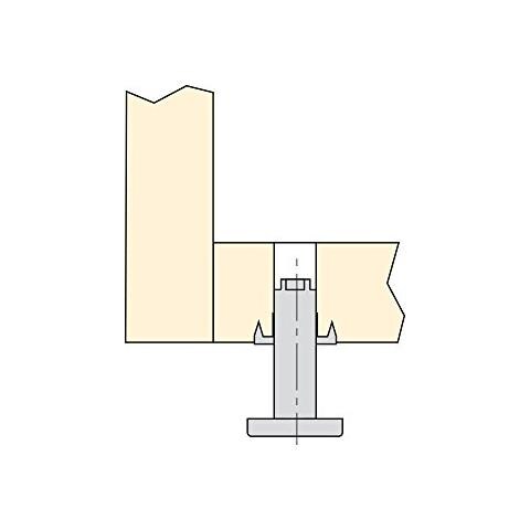 2020805 Piedino A Vite Regolabili Per Mobili, Zincato, M10 X 30mm, Set Di 20 Pezzi - Foto 2