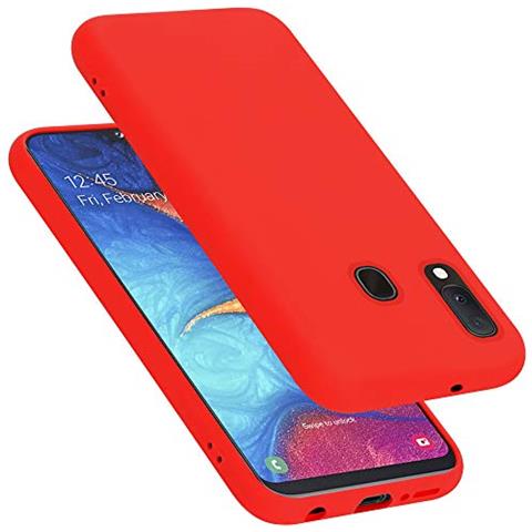 Custodia Compatibile Con Samsung Galaxy A20e In Liquid Rosso - Coperchio Protettivo In Silicone Tpu Flessibile - Foto 1