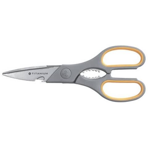 Forbici Softgrip Titanium Super Multi Arrotondate Giallo / grigio 21 Cm E-30486 00 - Foto 1