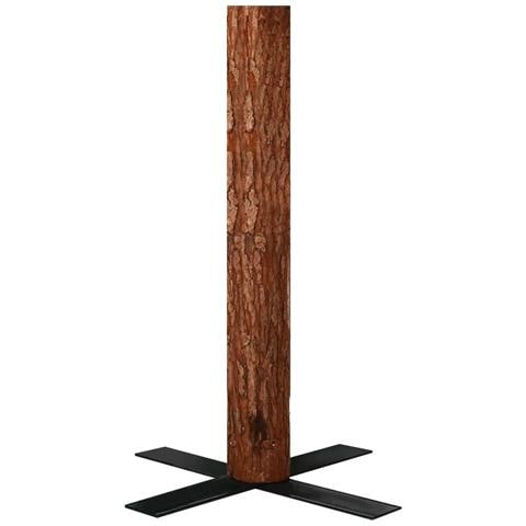 Albero di Natale Sottile con Legno Vero e Neve Verde 150 cm - Foto 7