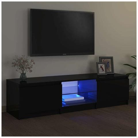 Mobile Porta TV con Luci LED Nero 140x40x35,5 cm - Foto 2
