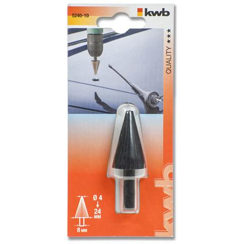 524010, Drill, Punta da trapano a cono, Non-ferrous metal, Plastica, Legno, Acciaio al carbonio, Attacco cilindrico, Nero - Foto 2