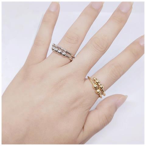 Anello Antistress Regolabile Rame Argento Gold - Foto 11