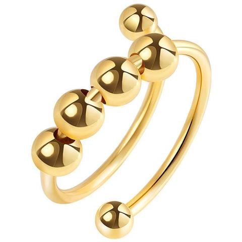 Anello Antistress Regolabile Rame Argento Gold - Foto 1