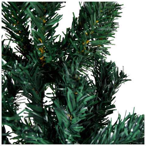 Albero Natale Artificiale Sottile a Metà Supporto Verde 210 cm - Foto 2