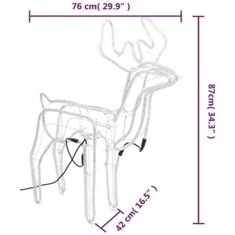 Figura Natale Renna Testa Mobile Bianco Freddo 76x42x87 cm - Foto 8