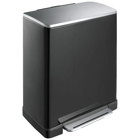 Pattumiera A Pedale E-cube 50 L Nero Opaco - Foto 1