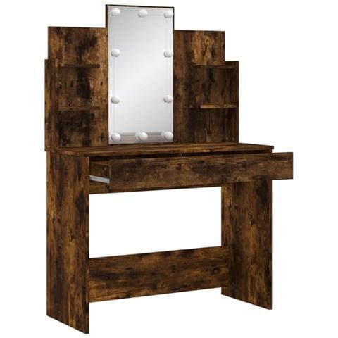 Toeletta Con Luci Led Rovere Fumo 96x40x142 Cm - Foto 2