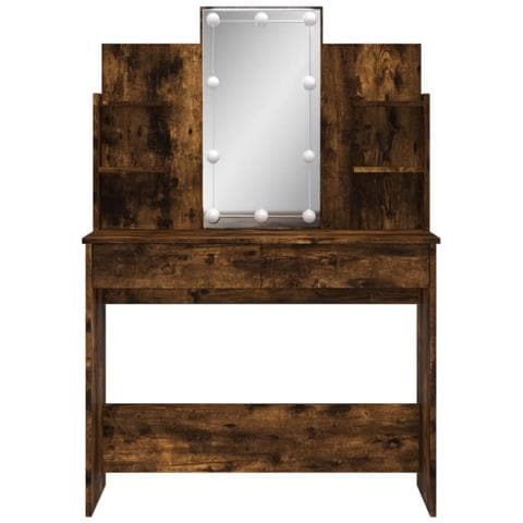 Toeletta Con Luci Led Rovere Fumo 96x40x142 Cm - Foto 10