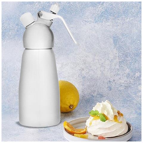 Montalatte Sifone Professionale In Alluminio 500 Ml Schiuma Per Panna Montata - Foto 2