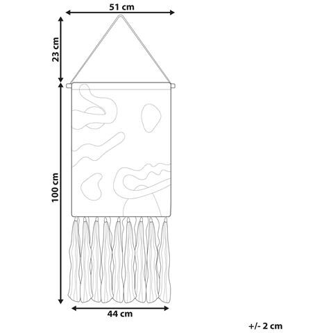 Decorazione Da Parete In Tessuto Kalat Rettangolare Cotone Multicolore - Foto 2