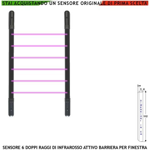 Barriera Infrarossi Attivi 6 Multifasci Segnala Allarme Intruso Rispetto A Quanti Fasci Interrotti Programmati Relè Li - Foto 1