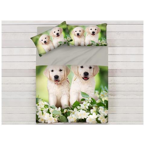 Lenzuola Copriletto Letto Sogni D''oro 100% Cotone Disegno Springdog 64 Singolo Springdog 64 - Foto 1