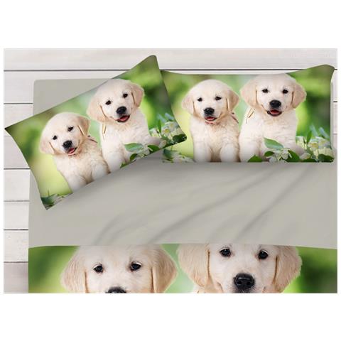 Lenzuola Copriletto Letto Sogni D''oro 100% Cotone Disegno Springdog 64 Singolo Springdog 64 - Foto 4