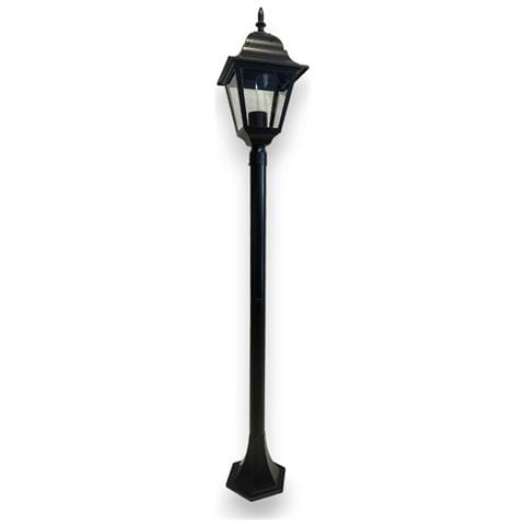 Lampioncino In Alluminio Su Palo Nero Per Esterno H120 Cm A 1 Luce 100w Modello New York - Foto 1