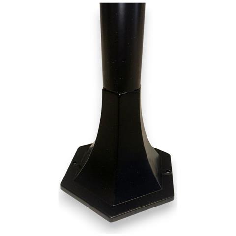Lampioncino In Alluminio Su Palo Nero Per Esterno H120 Cm A 1 Luce 100w Modello New York - Foto 2