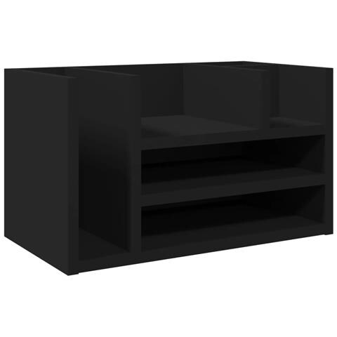 Organizer Da Scrivania Nero 44,5x24x25 Cm In Legno Multistrato - Foto 1