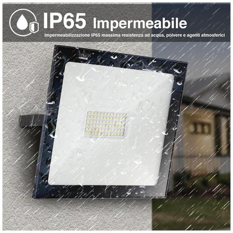 Set 2 Fari Led 50W Luce Alta Luminosita 5000lm Bianco Faro Faretti Esterno Slim - Foto 5