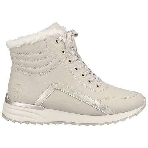 Beige Casual Closed Ladies Mid Height Boots Stivaletti Pelle Sintetica Scarpe Donna Beige Eu 38, X8004-60 - Foto 3