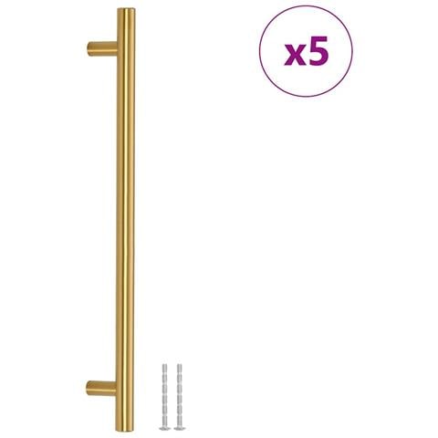Maniglie Per Mobili 5pz Oro 224mm In Acciaio Inox - Foto 2