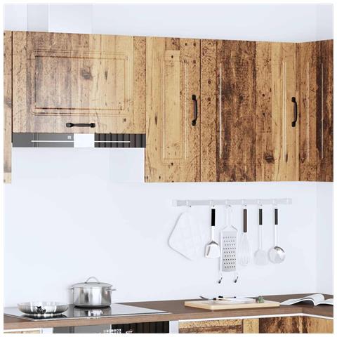 Pensile Da Cucina Kalmar Legno Vecchio In Legno Multistrato - Foto 3