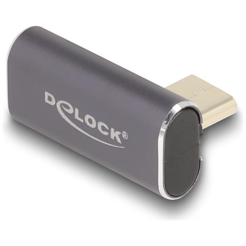 USB Adattatore 40 Gbps USB Type-C PD 3.0 100 W maschio per femmina con angolazione di rotazione sinistra / destra 8K 60 Hz metallo - Foto 2