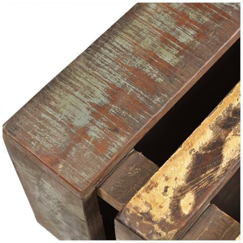 Lusso Casadino -  Tavolino Da Salotto Con 4 Ruote In Legno Di Recupero - Foto 8