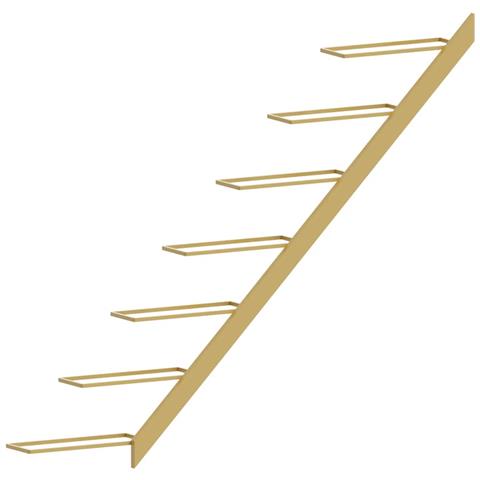 Portavini Da Parete Per 7 Bottiglie 2 Pz Metallo Dorato - Foto 8