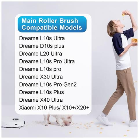 Confezione Da 2 Dreame X40 Ultra Spazzola Principale Di Ricambio, Spazzola Principale Per Aspirapolvere Robot - Foto 2