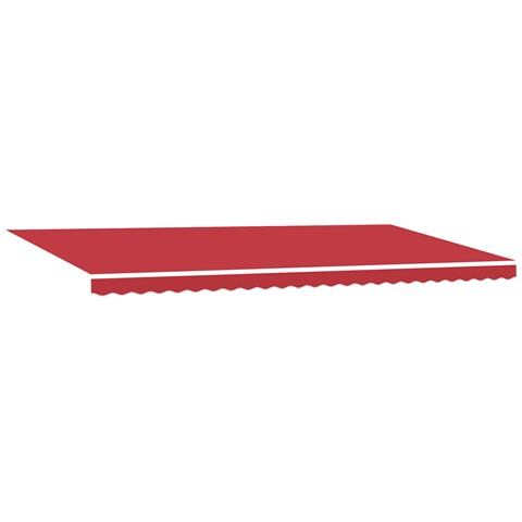 Tenda Retrattile Manuale Rossa 600x350 cm, Tessuto per Sostituzione Tenda  per Telaio 6x3,5 m Rossa - Foto 1