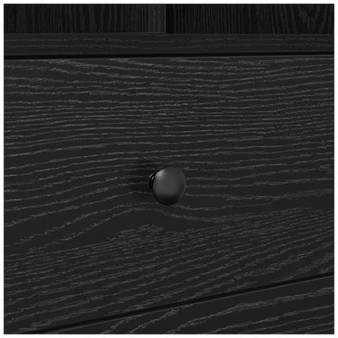 Scrivania con spazio di archiviazione rovere nero legno ingegnerizzato - Foto 9