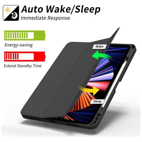 ES68201400-BULK custodia per tablet 32,8 cm (12.9") Custodia a libro Nero, Trasparente - Foto 4