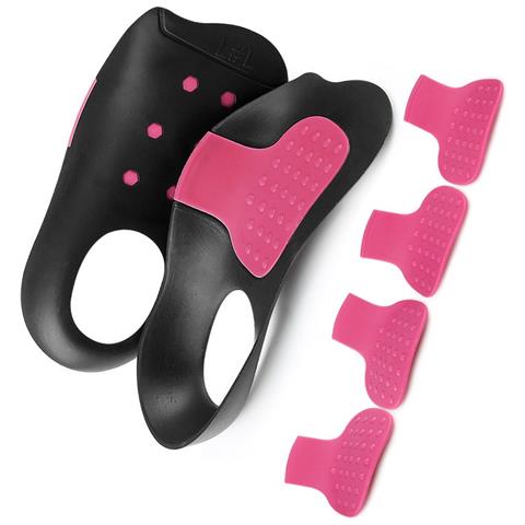 Plantari Ortopedici Regolabili Per Piede Piatto, Supporto Arco Plantare - 1 Paio Black+red M - Foto 2