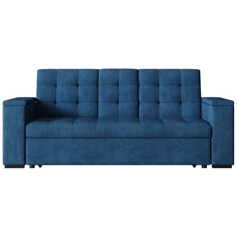 Noho Divano Letto A 3 Posti In Velluto A Coste Blu - Foto 2