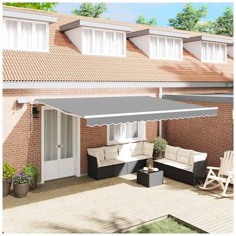 Tenda da Sole con Bianco 4 × 3 m Metallo - Foto 2