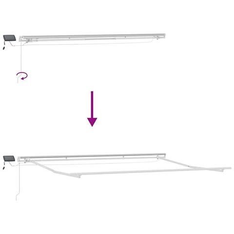 Tenda da Sole con Bianco 4 × 3 m Metallo - Foto 9