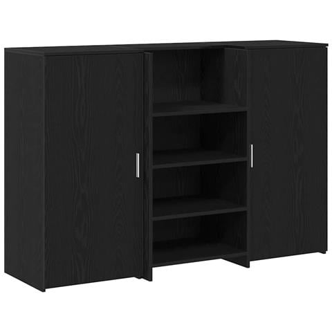 Banco Reception Rovere Nero 155x50x103,5 cm Legno Multistrato - Foto 1
