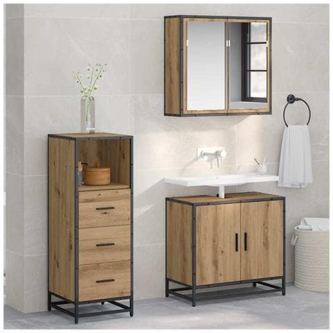Mobile da Bagno rovere artigianale 35 x 37.5 x 100 cm - Foto 2