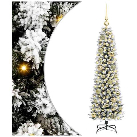 Albero di Natale artificiale con 150 LED Bianco 120 cm - Foto 1