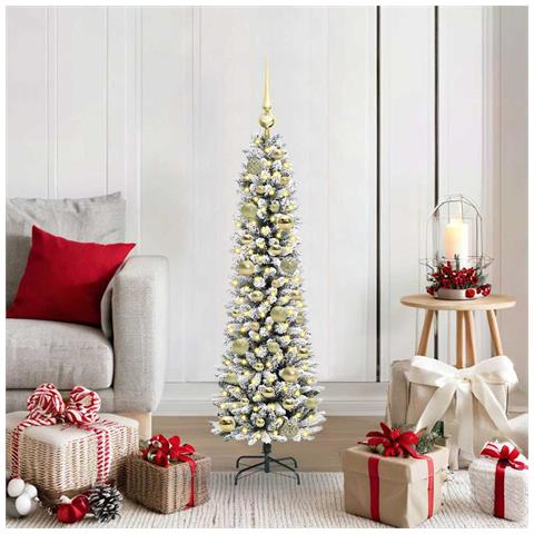 Albero di Natale artificiale con 150 LED Bianco 120 cm - Foto 2