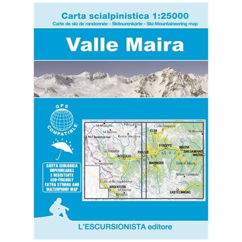 Luca Zavatta - Valle Maira 1:25000. Carta scialpinistica. Nuova ediz. - Foto 1