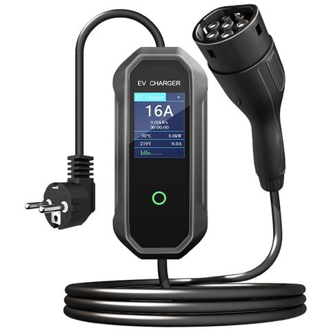 Caricabatterie Ev, Cavo Di Ricarica Portatile Evse Livello 2 Da 16 A E 3,5 Kw - Foto 4